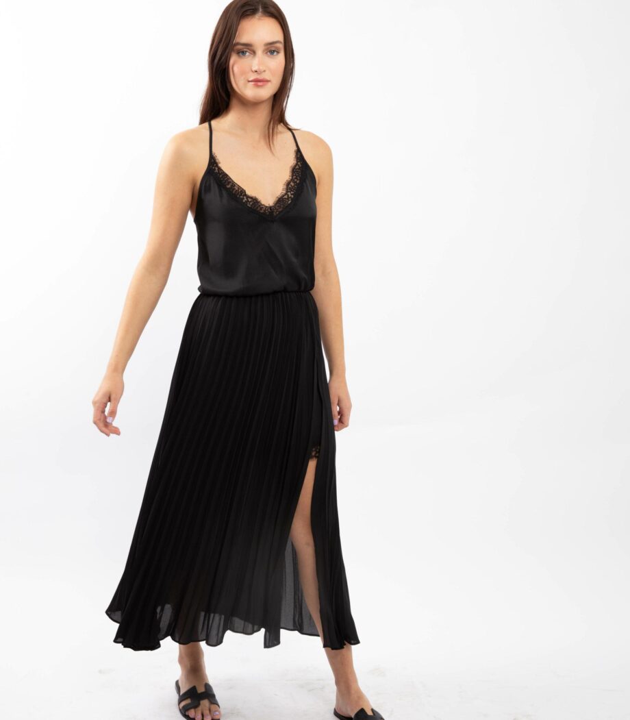 LIU-JO BLACK PLISSET DRESS