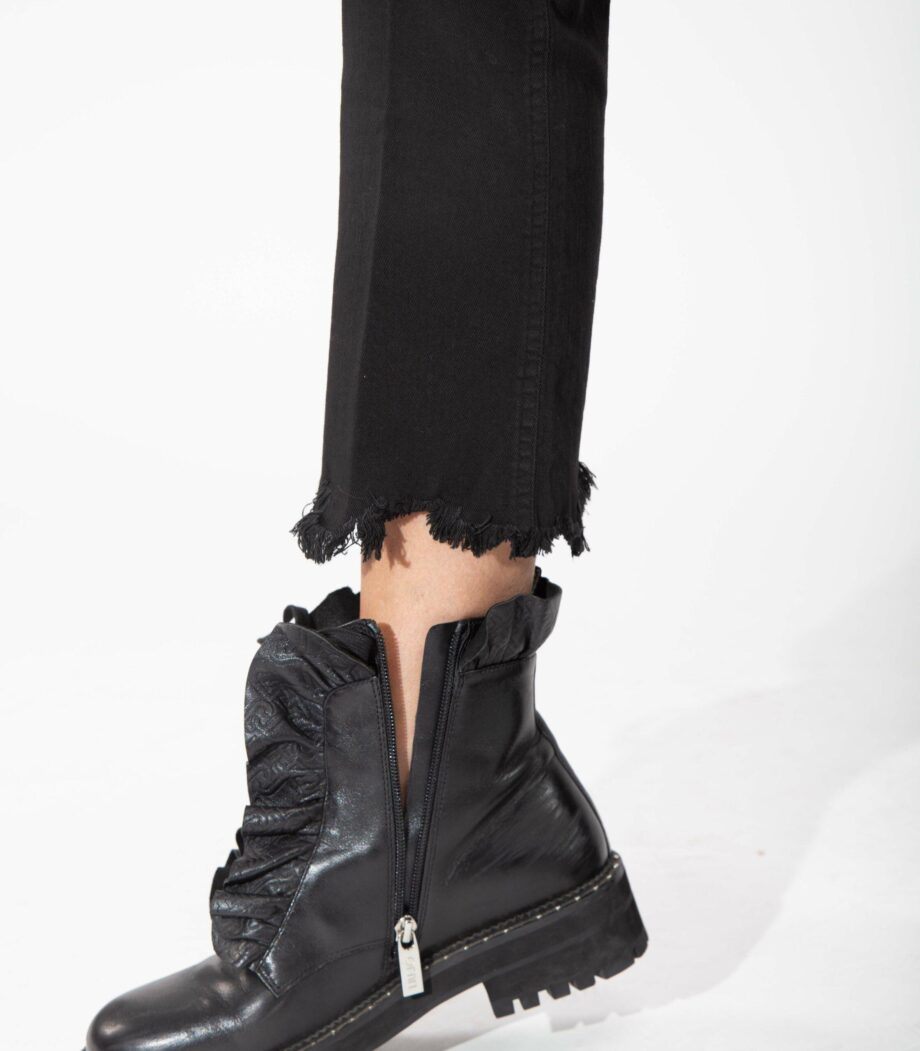 LIU-JO BLACK FRAYED JEANS