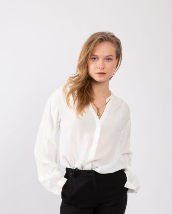 LIU-JO WHITE GOLD CHAIN BLOUSE