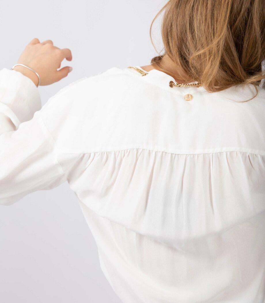 LIU-JO WHITE GOLD CHAIN BLOUSE