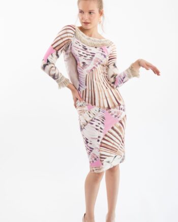 BLUMARINE MULTI COLOUR PINK DRESS