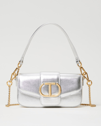 TWINSET SILVER LEATHER BAG
