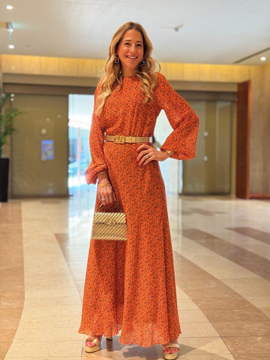 MARINELLA PICCINNO LONG SILK DRESS