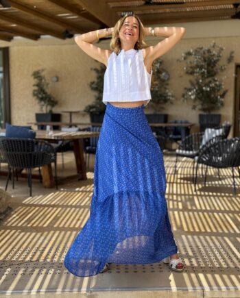 MARINELLA PICCINNO MAXI SILK SKIRT