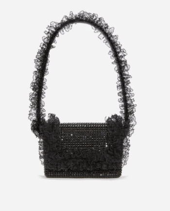 SELF PORTAIT BLACK LACE BAG
