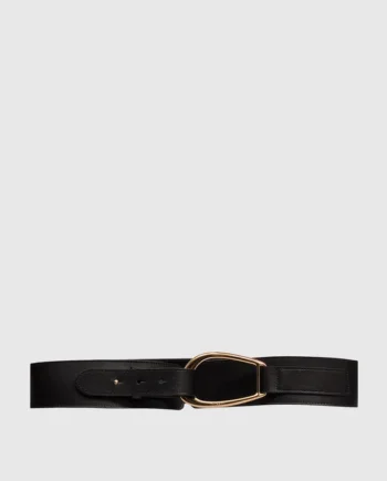 TWINSET BLACK LEATHER BELT
